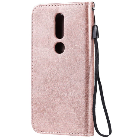 Nokia 4.2 Læder Cover m. Kortholder - Rose Gold