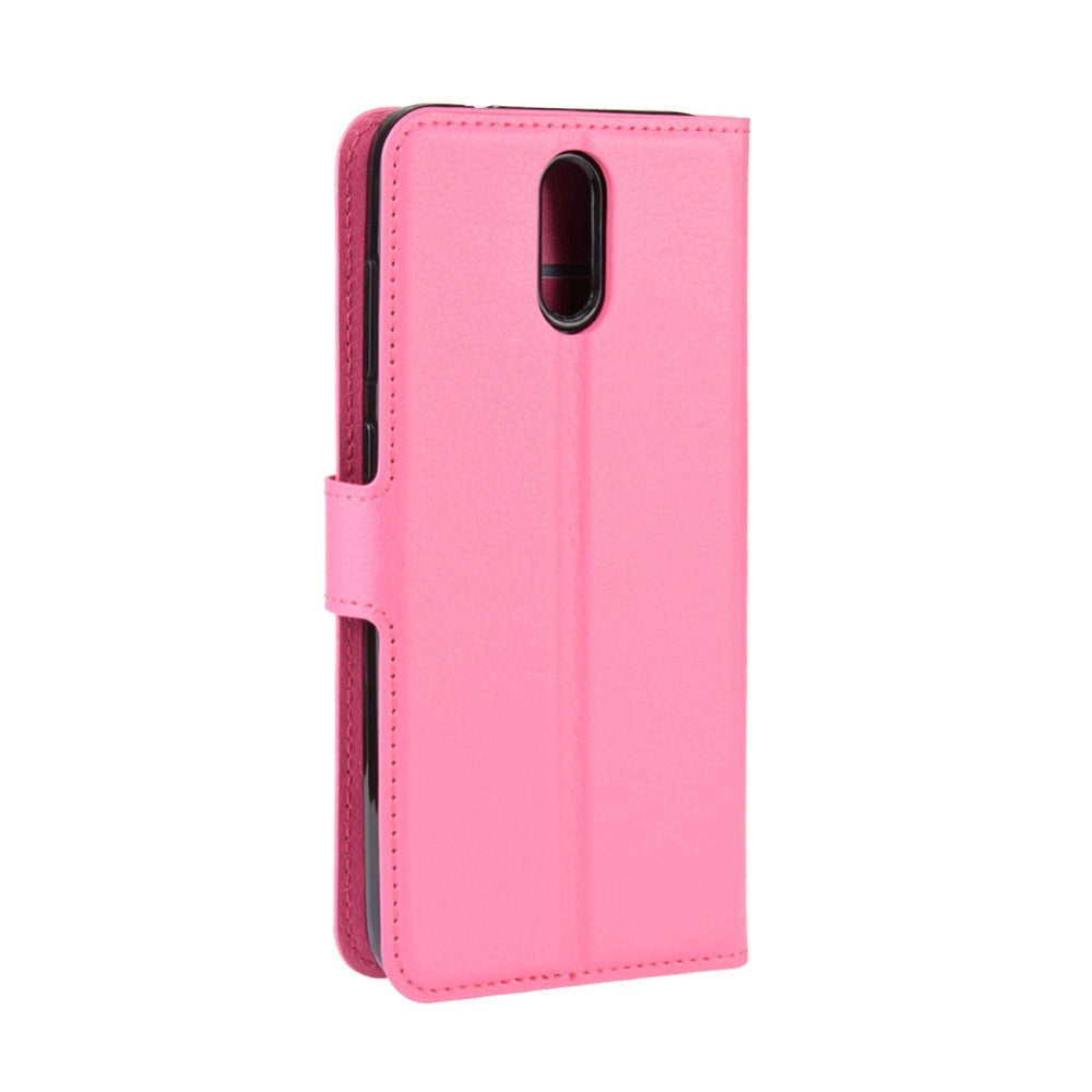 Nokia 2.3 Litchi Læder Cover m. Pung - Pink