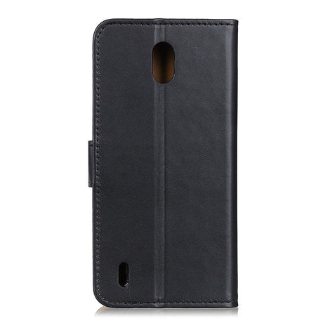 Nokia 1.3 Læder Flip Cover m. Stander & Kortholder - Sort