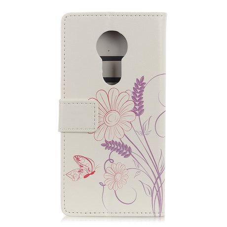 Nokia 5.3 Læder Cover m. Kortholder - Blomster og sommerfugl