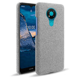 Nokia 3.4 Stofbetrukket Plastik Bagside Cover - Grå