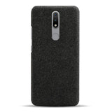 Nokia 2.4 Stofbetrukket Plastik Cover - Sort