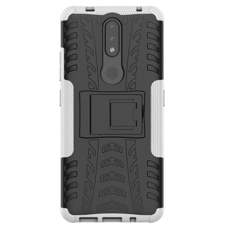 Nokia 2.4 Håndværker Case m. Kickstand - Sort / Hvid