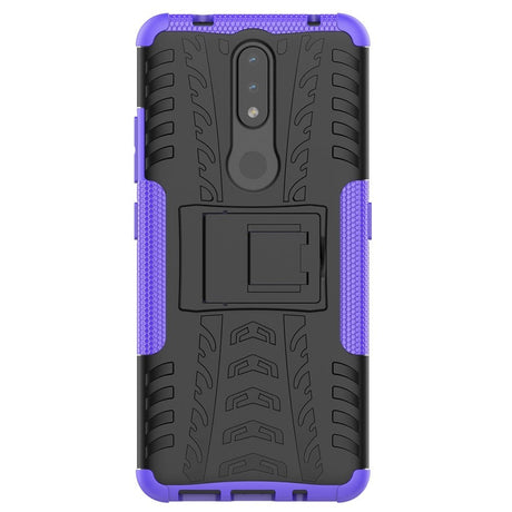Nokia 2.4 Håndværker Case m. Kickstand - Sort / Lilla