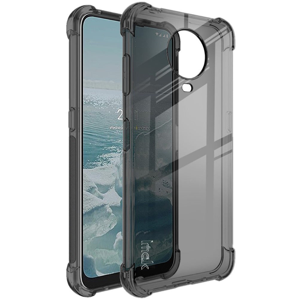 Nokia G10 / G20 IMAK Shock Resistant Case inkl. Beskyttelsesfilm - Gennemsigtig / Sort