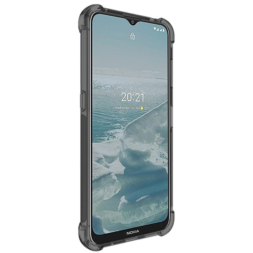 Nokia G10 / G20 IMAK Shock Resistant Case inkl. Beskyttelsesfilm - Gennemsigtig / Sort