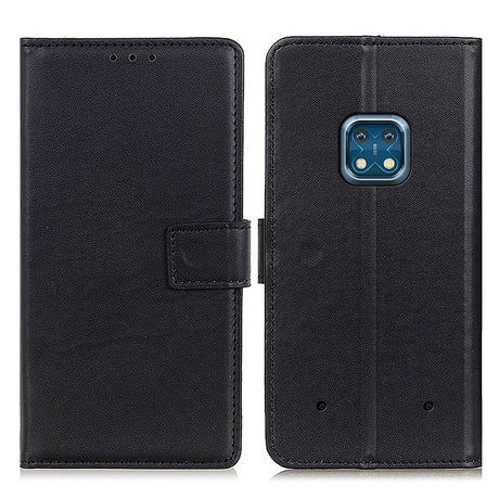 Nokia XR20 Læder Flip Cover m. Pung - Sort