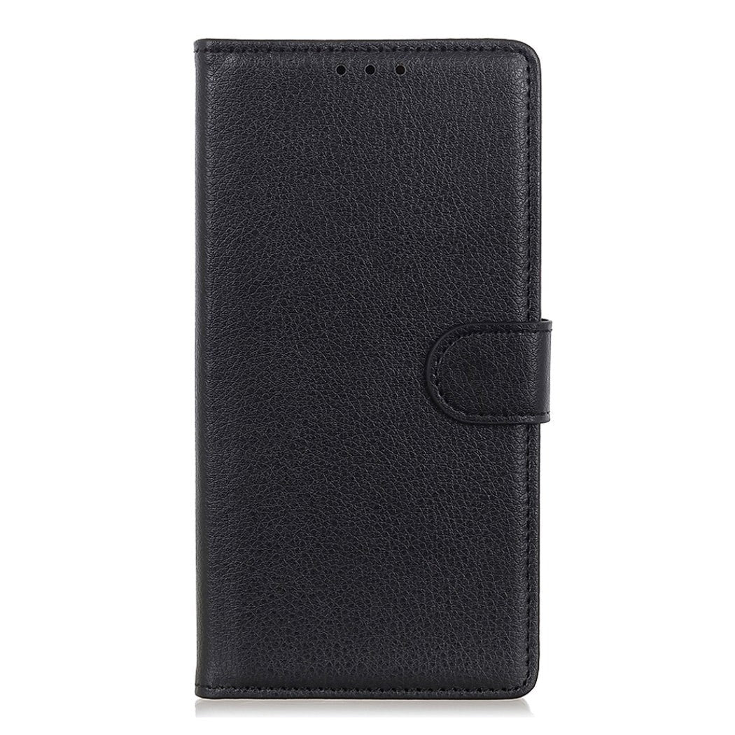 Nokia G50 Litchi Læder Flip Cover m. Pung - Sort