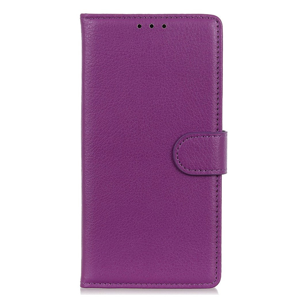 Nokia G50 Litchi Læder Flip Cover m. Pung - Lilla