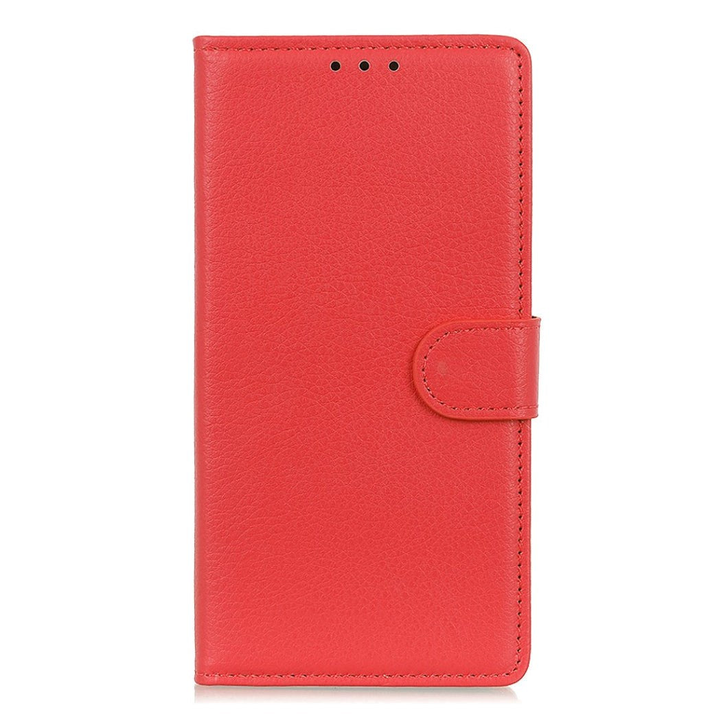 Nokia G50 Litchi Læder Flip Cover m. Pung - Rød