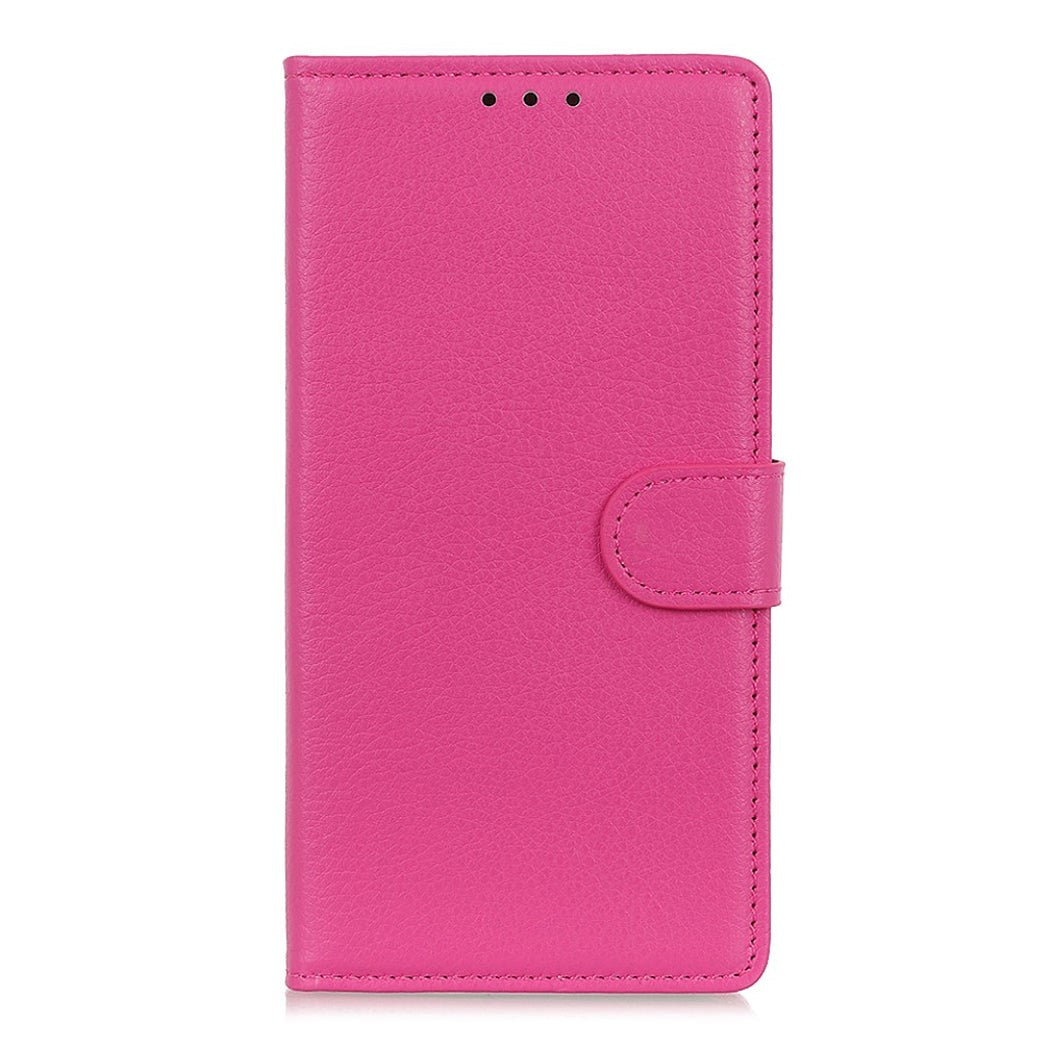 Nokia G50 Litchi Læder Flip Cover m. Pung - Lyserød