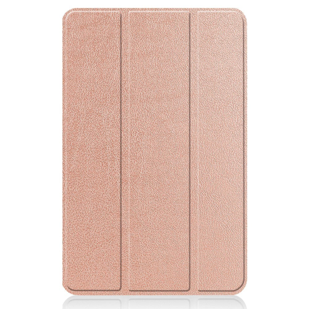 Nokia T20 Tri-fold Flip Læder Cover m. Vågeblus Funktion - Rose Gold