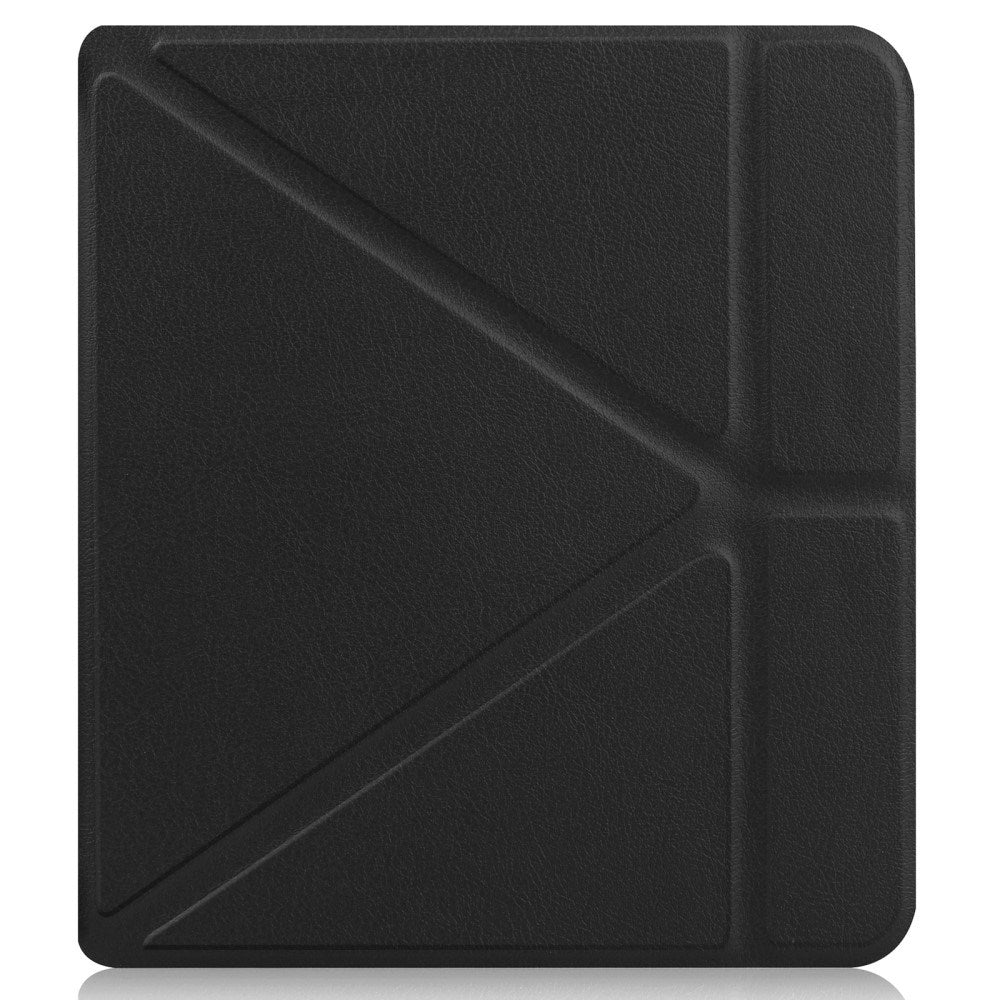 Kobo Libra 2 Origami Kunstlæder Flip Cover m. Ståfunktion - Sort