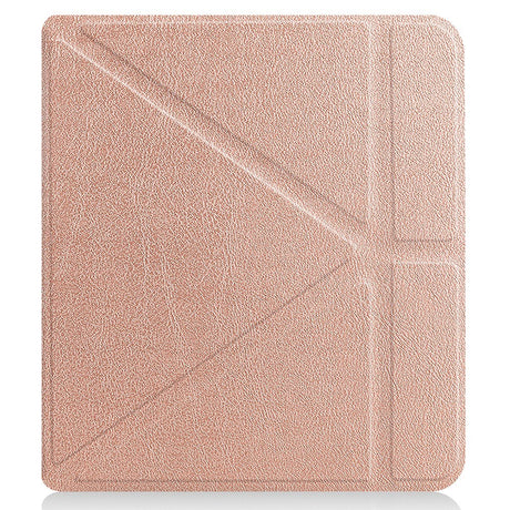 Kobo Libra 2 Origami Kunstlæder Flip Cover m. Ståfunktion - Rose Gold