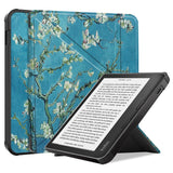 Kobo Libra 2 Origami Læder Flip Cover - Blomstergrene