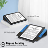 EIDERWOOD PocketBook InkPad Lite Læder Flip Cover m. 360 Graders Ståfunktion & Penholder - Blå