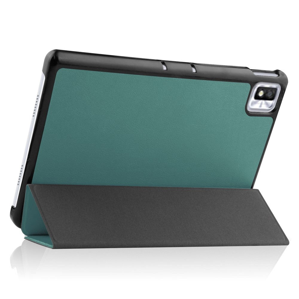 TCL Tab 10S Tri-Fold Læder Flip Cover - Grøn