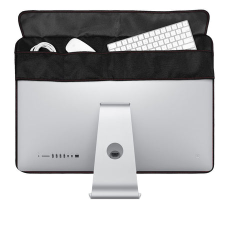 Støvbeskyttende Stof Cover til iMac 27” m. Opbevaring - Sort