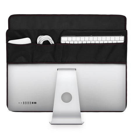 Støvbeskyttende Stof Cover til iMac 21.5” m. Opbevaring - Sort