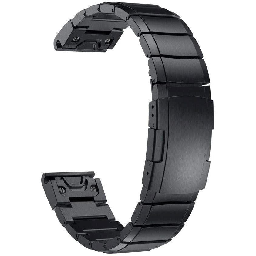 Universal Garmin 26mm QuickFit Tech-Protect Rustfri Stål Rem - Sort