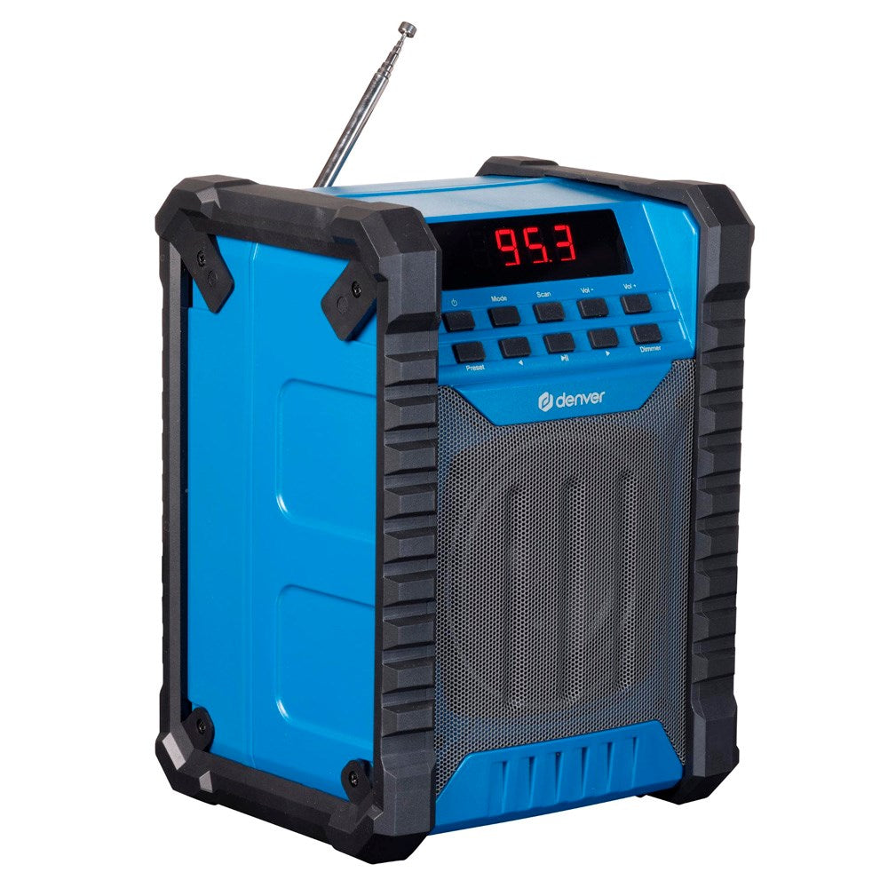 Denver Håndværker Højtaler m. Bluetooth - Sort / Blå