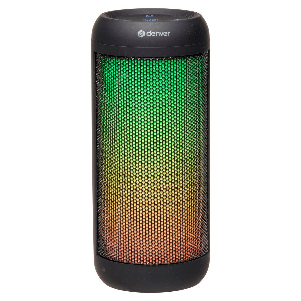 Denver Trådløs Bluetooth Højtaler 1200mAh m. Indbygget RGB LED-Lys - Sort