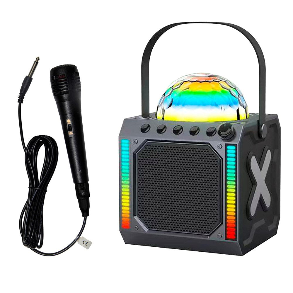 Denver Trådløs Bluetooth Højtaler - inkl. Diskokugle-Lys & Mikrofon - Sort - (DEMO)