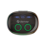Denver True Wireless Headset m. Lyseffekt - In-Ear - Sort
