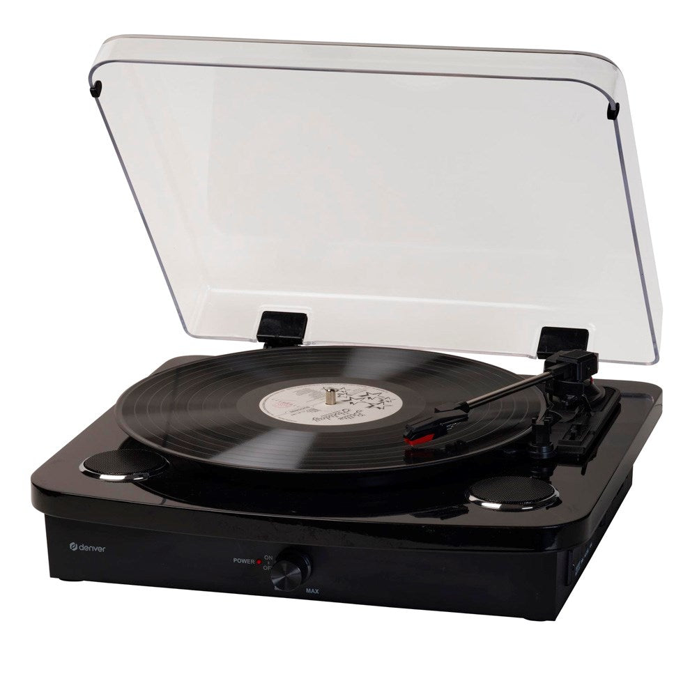 Denver VPL-230 Pladespiller m. Indbyggede Højtalere (2 x 10W) - Sort