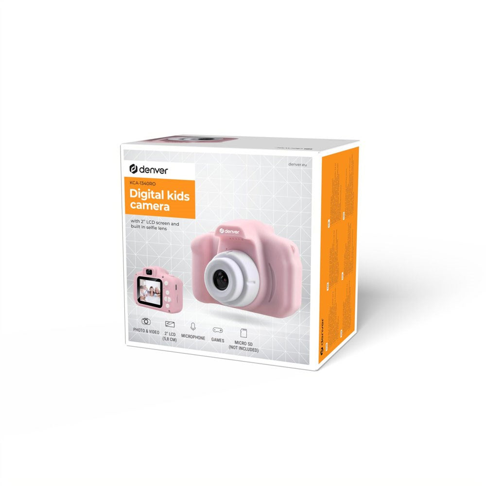 Denver KCA-1340RO Digital Kamera til Børn m. Spil - Lyserød
