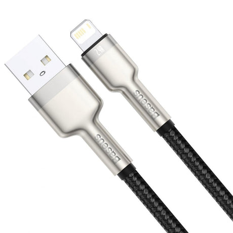 Baseus Cafule USB-A til Lightning Kabel - 2m - Sort / Sølv