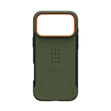 UAG iPhone 17 Pro Max Civilian Case - MagSafe Kompatibel - Grøn / Orange