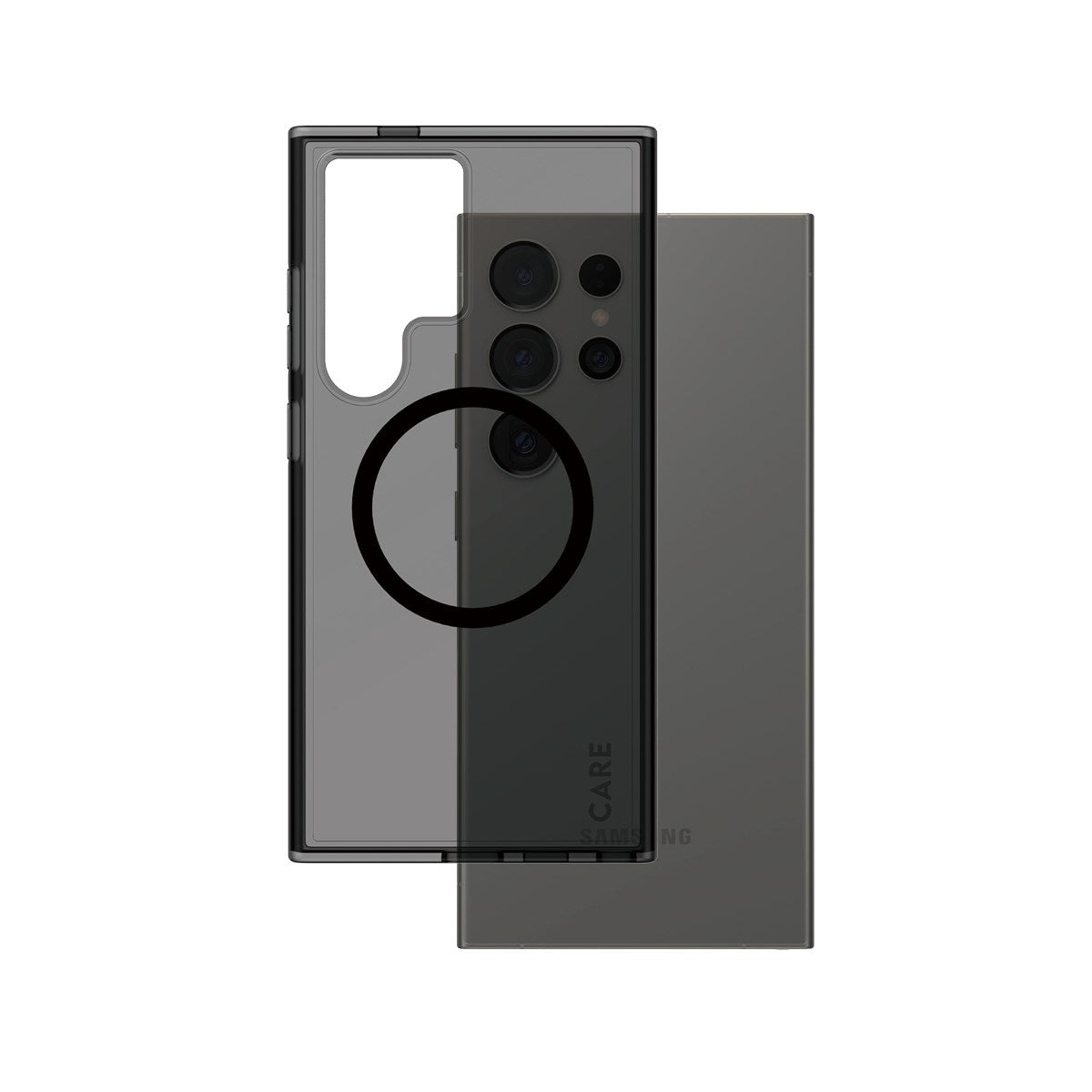 CARE by PanzerGlass Samsung Galaxy S24 Ultra FLAGSHIP Urban Combat Cover - MagSafe Kompatibel - Smokey / Black