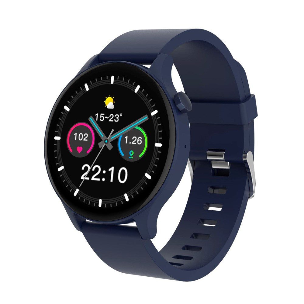 Denver SWC-338 Bluetooth Smartwatch med Sundhedssporing og Stemmekontrol - Mørkeblå