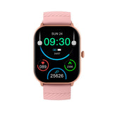 Denver SWC-187 Bluetooth Smartwatch med Indbygget Sundhedstracking og Stemmekontrol - Lyserød