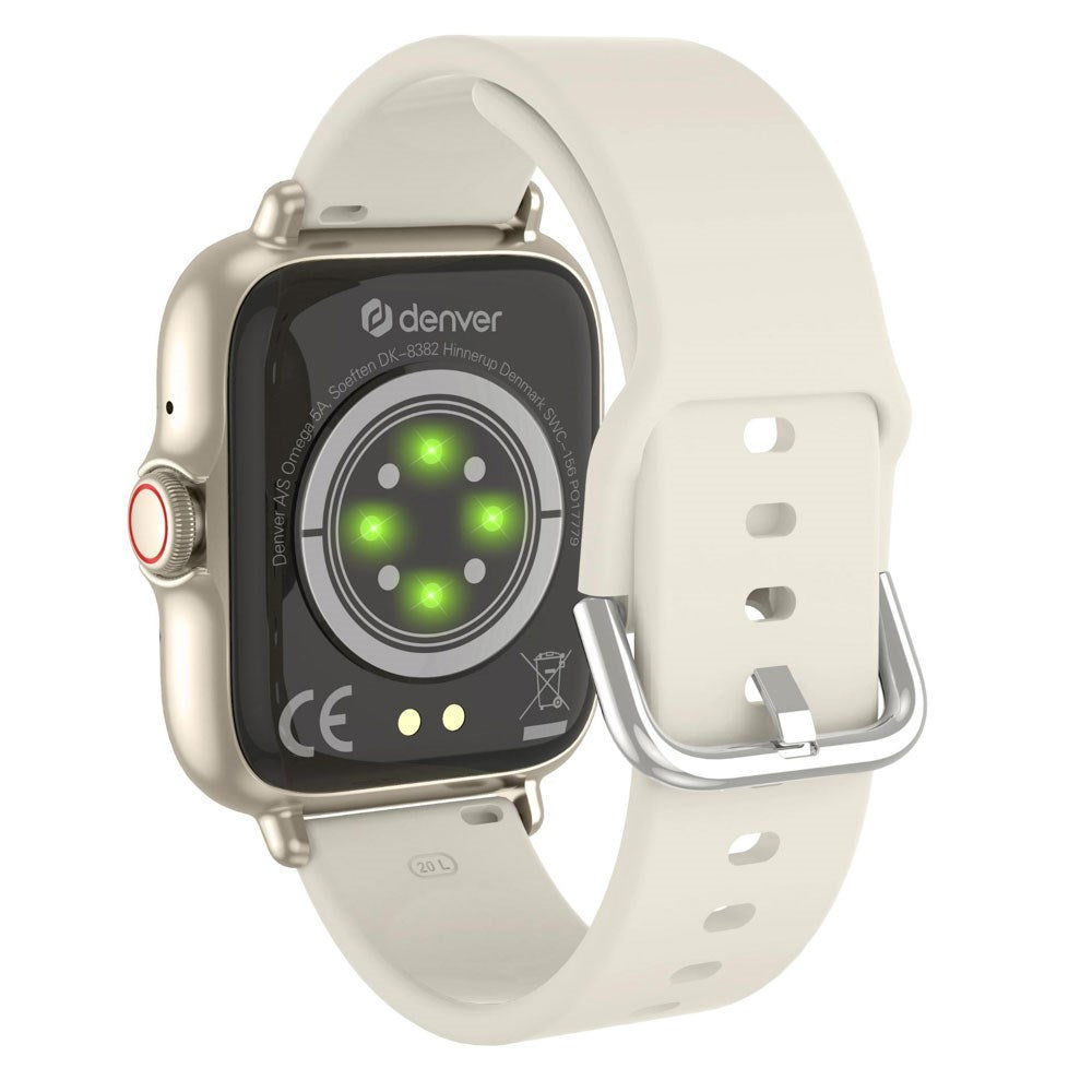 Denver SWC-156BEMK3 Smartwatch m. Pulsmåler - Beige - (DEMO)