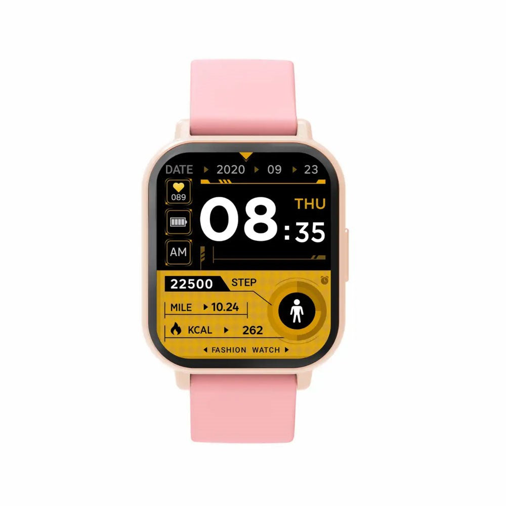Denver SWC-176RO Bluetooth Smartwatch m. Søvn- og Fitnesstracker - Silikone Urrem - Lyserød