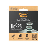 iPhone 15 / 15 Plus PanzerGlass Hoops - Beskyttelse til Kamera - Platinum Strength - Gennemsigtig / Grøn