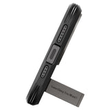 iPhone 15 Pro Spigen Tough Armor Case m. Kickstand - MagSafe Kompatibel - Gun Metal