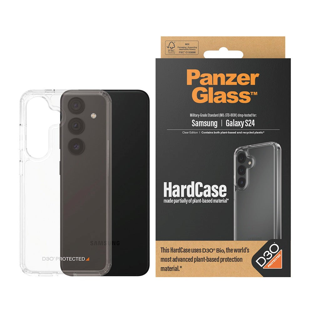 Samsung Galaxy S24 Bagside Cover PanzerGlass D3O Bio HardCase - Gennemsigtig