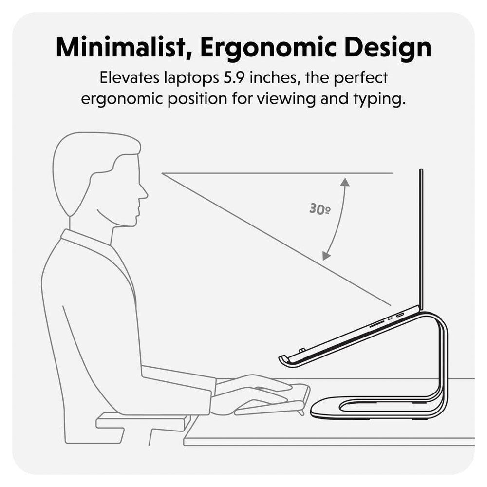 Hyper Ergonomisk Laptop Stand - Space Grey