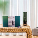 OutIn - Bærbar Espresso Kaffemaskine Sæt - Forest Green