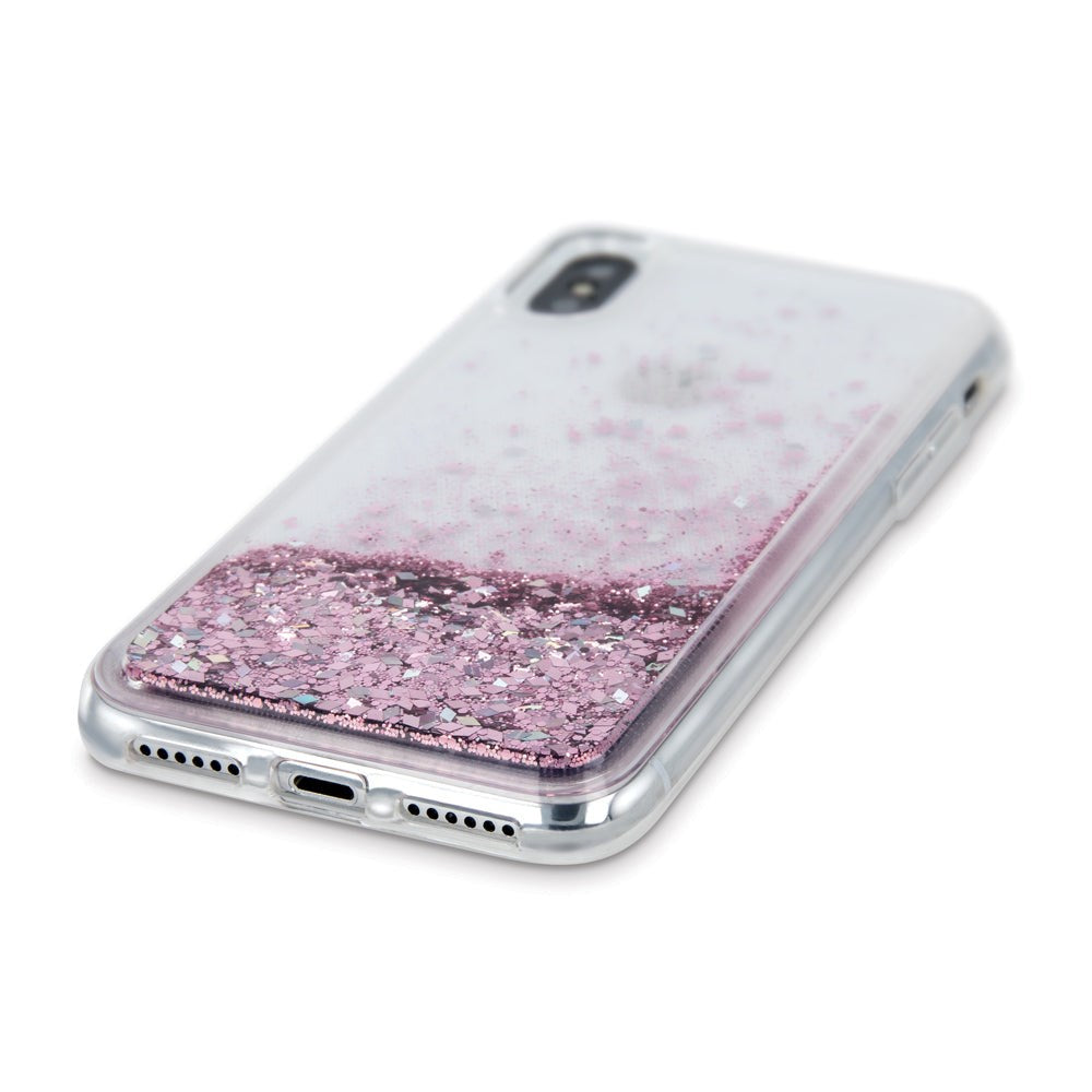 Samsung Galaxy S23 Gennemsigtigt Glimmer Bagside Cover - Lyserød