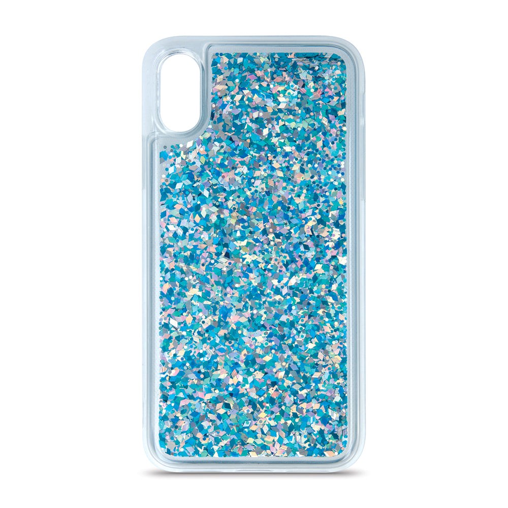 Samsung Galaxy S23 Gennemsigtigt Glimmer Bagside Cover - Blå