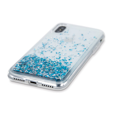 Samsung Galaxy S23 Ultra Gennemsigtigt Glimmer Bagside Cover - Blå