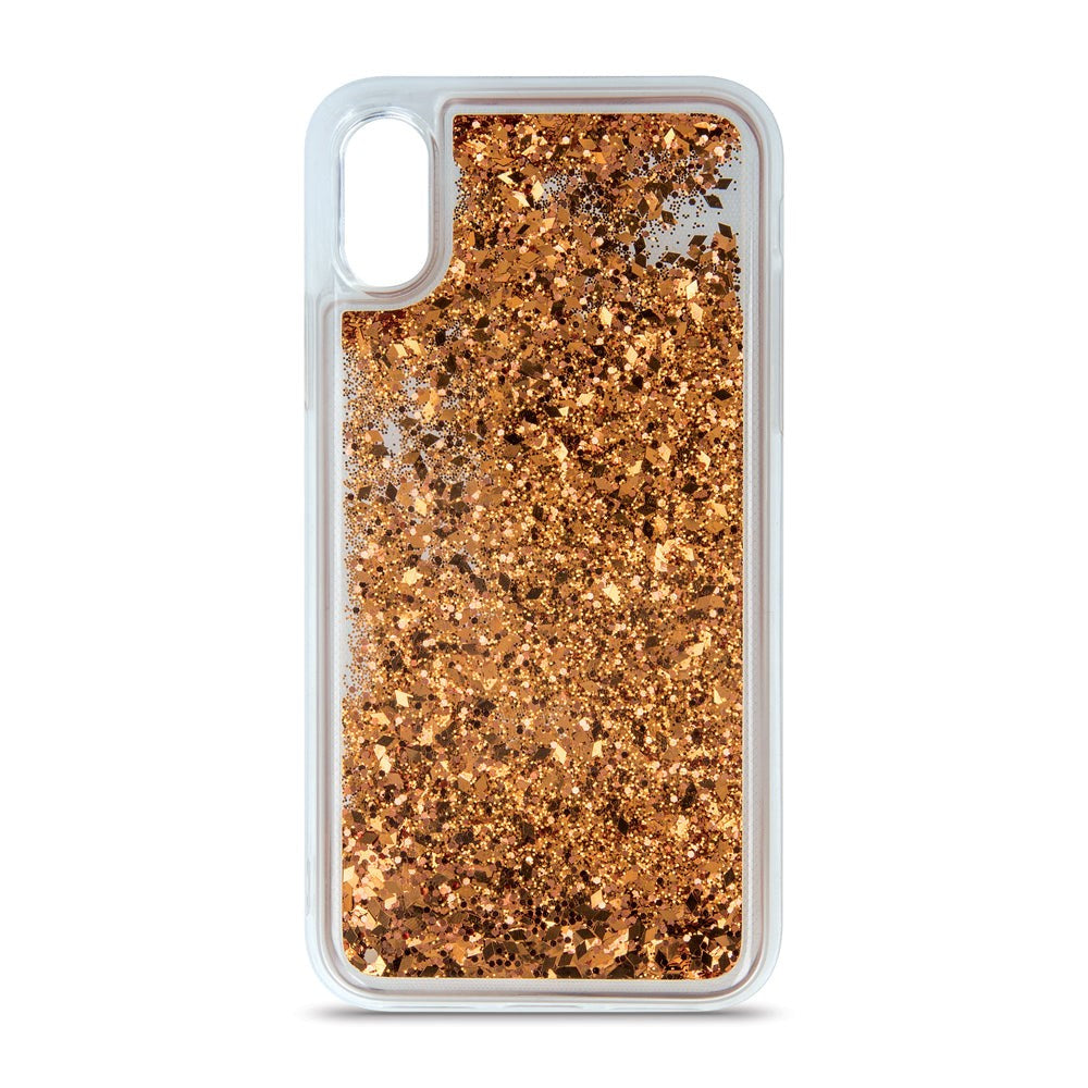 Samsung Galaxy S23 Ultra Gennemsigtigt Glimmer Bagside Cover - Guld