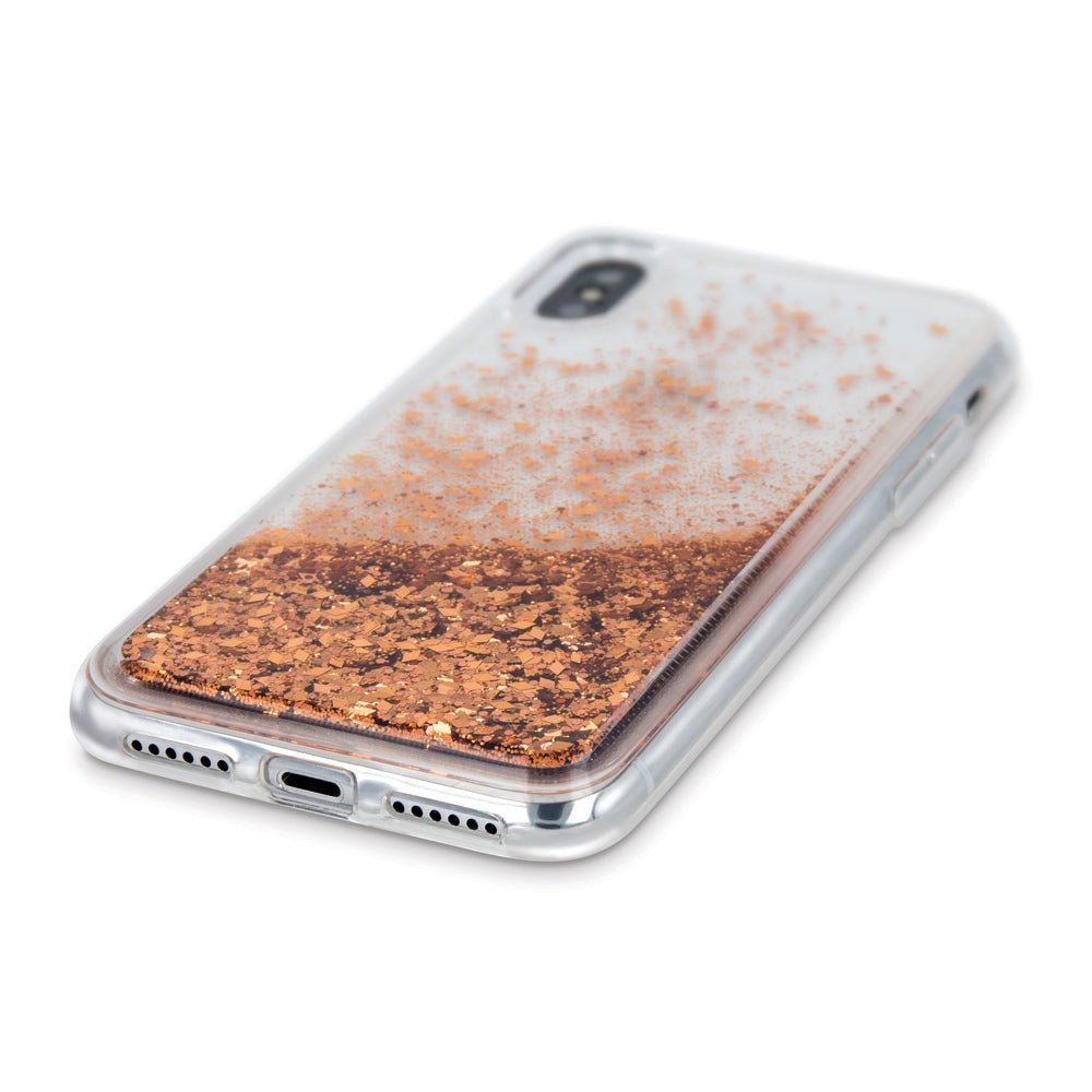 Samsung Galaxy S23 Ultra Gennemsigtigt Glimmer Bagside Cover - Guld