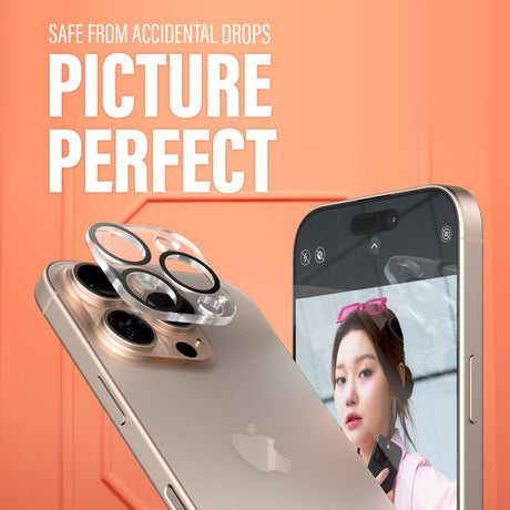 iPhone 16 Pro / 16 Pro Max PanzerGlass PicturePerfect - Beskyttelse til Kamera - Platinum Strength - Gennemsigtig / Sort