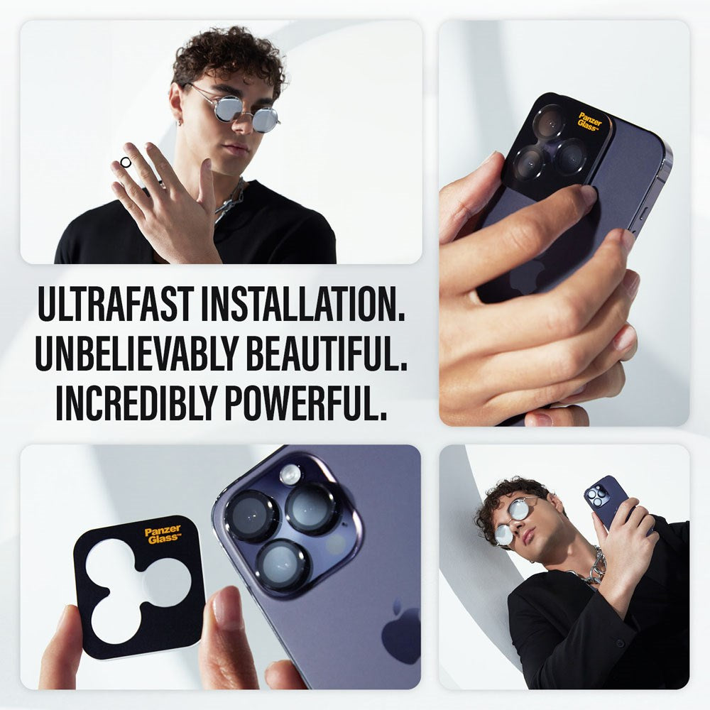 iPhone 16 Pro / 16 Pro Max PanzerGlass Ceramic Hoops - Beskyttelse til Kamera - Gennemsigtig