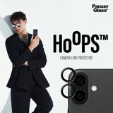 iPhone 16 / 16 Plus PanzerGlass Hoops - Beskyttelse til Kamera - Gennemsigtig / Sort